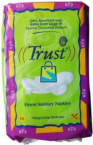 Trust Finest Sanitary Napkins Wings Long Sticks (purple) - Ons 16 Pcs