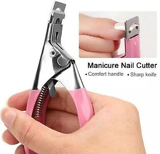 Pink Acrylic Tip Cutter Easy Cutting Nails