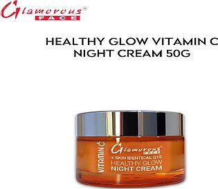 Glamorous Face Vitamin C Night Cream + Skin Identical Q10 Healthy Glow 100% Organic Multi - Function 50g