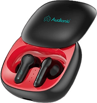 Audionic Airbud 550 Quad Mic Enc Earbuds, Gaming Mode, Ipx4 Water Proof Tws Wireless Earbuds With 26 Hour Playtime Bluetooth Ear Buds And Headphones