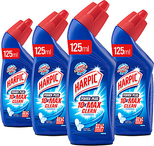 Harpic Toilet Cleaner Powerful 10x Max Cleaning Original 125ml - Pack Of 4