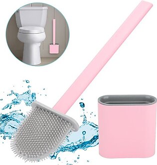 Heavy Duty Silicone Toilet Brush With Drain Brush Holder, Toilet Cleaning ,bathroom Cleaning Household Items,cleaning Accesories,gadget