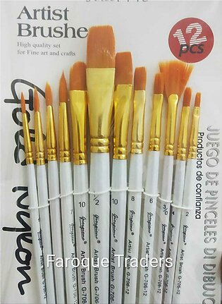 Paint Brushes, Watercolors/acrylic And Oil Painting Brushes, Artist Brushes, Giorgione (pack Of 12)