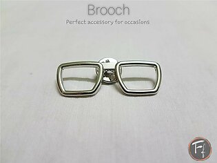 Stainless Steel Silver Glasses Style Brooches For Men And Women Coat Pin Lapel Pin