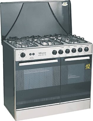 Welcome 5 Burner Gas Cooking Range Wc-786 - Black And Grey