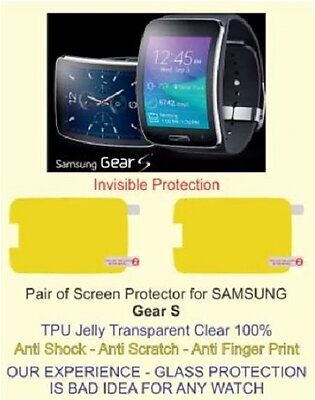 SAMSUNG Gear S - Smart Watch - Pack of 2 Screen Protectors - TPU Jell Clear - Transparent