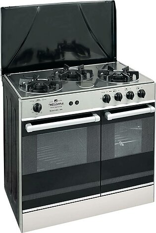 Welcome 3 Burner 34" Gas Cooking Range WC-666 - Black and Grey