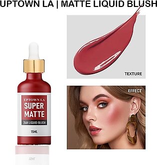 Uptown La Matte Liquid Blush Long Lasting Waterproof Red Peach Pink Blusher Face Makeup Cosmetics