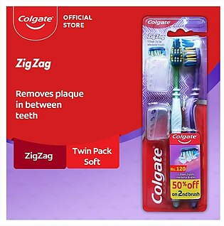 Colgate Zig Zag Toothbrush - Twin Pack (Soft)