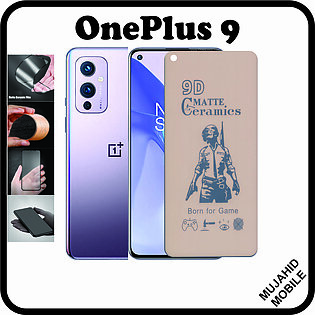 OnePlus 9 Matte Finishing Ceramic Front Flexible Unbreakable Film Gorilla Protector For Game M11T (Its Matt 9H/9D Ceramic Not Tempered Glass) OnePlus9