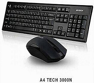 A4tech 2.4g Vtrack Usb Mouse And Wireless Keyboard (3000n)