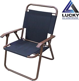 Aluminium Folding Portable Chair - Chocolate Wood Colour - Backpacking Hiking Beach Camping - Rust Free Light Weight Durable Full Aluminum Construction