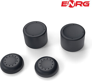 ENRG 4 in 1 Thumb Stick Grip Cap Cover Silicone Rocker Cap For Playstation PS5 / PS4 Controller - Black
