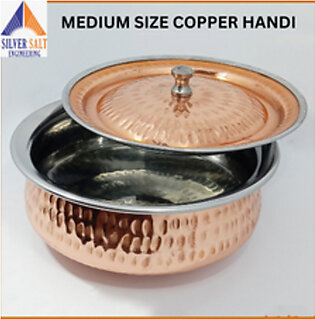 Medium Size Handie With Double Coted Copper Stainless Steel Buy Handie And Get Pink Himalayan Salt 500g Free