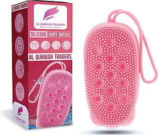 Al Quraish Traders Silicone Bath Body Brush, Double-sided Body Scrub Brush For Deep Cleasing Exfoliating, Super Soft Silicone Loofah With Rebound Sponge, Suitable For Women Men Kids Shower, Skin Body Massage
