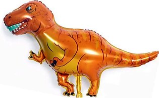 Jumbo Orange T-rex Dinosaur Shaped Helium Balloon 4ft Width By 2ft Height