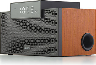 Edifier Mp260 Bluetooth Speaker Bluetooth 5.0 Wooden Soundbar Portable Speakers Alarm Clock Sound Box Subwoofer Wireless