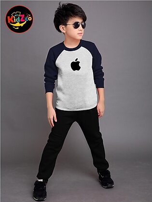 Mid Summer Kids Tracksuit T-shirt And Trouser Fabric Terry Comfortable For Boys Children