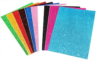 Glitter Fomic Sheet Sticker Best Quietly Pack Of 5 Multicolour