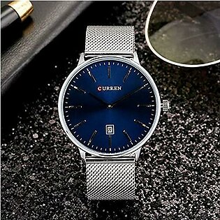 Curren Stainless Steel Japan Quartz Date Analog Watch For Men With Brand Box - 8302
