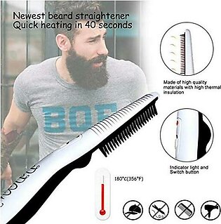 Comb Rectifier Hair Straightener With Rechargeable Battery For Hair And Beard