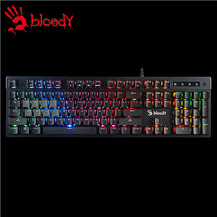 Bloody B500n - Mecha-like Switch Neon Backlit Gaming Keyboard -1000hz Report Rate - 1ms Key Response - Bloody Keydominator Macros Software - (mecha-like Switch -tactile & Clicky) - Black