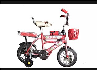Road_prince Two Wheeler 12 Inch Front Basket With Water Bottle Child Cycle