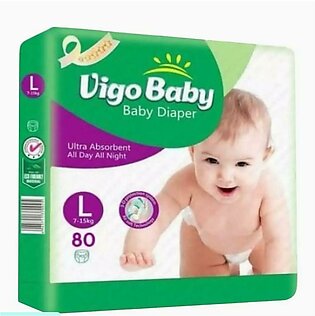 Vigo Baby Diaper (size 4no Large) 7-15kg 80pcs Pack