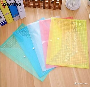 Clear Plastic File Cover Multicolor 10 Pieces