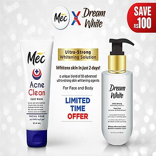 Mec Acne Clean Face Wash 100gm + Dream White Solution