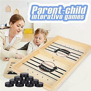 Large Pucket Game ,carom,Wooden toys,board game,ice hockey multiplayer games