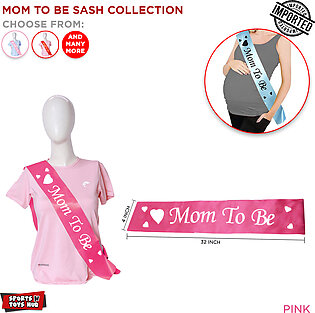 Mom To Be Sash For Baby Shower Party, Girl Sashes For Party Before Mummy, Party Decoration For Gender Reveal Theme For Friend or Family Members