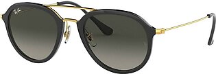 Ray-ban Pilot Acetate Black/gold Frame Sunglasses - Chic Eyewear With Grey Gradient Lenses, Premium Quality Sunglasses