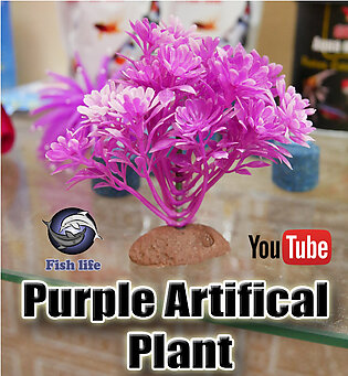 Purple Artificial Plants For Fish Tank - Fish Aquarium Plants Decorations