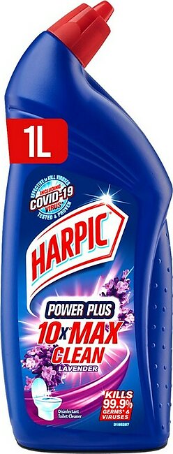 Harpic Toilet Cleaner Powerful 10x Max Cleaning Lavender 1L