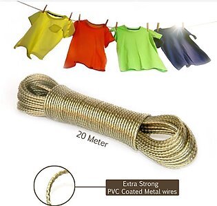 20 Meters Strong Easy Kitchen Wet Cloth Laundry Rope Pvc Coated Metal Cloth Drying Wire