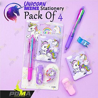 Pack Of 4 - Mini Stationery Set For School kids And Stationery Gift