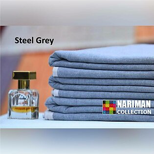 Grey Cotton Suit For Men - Summers