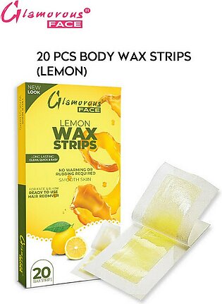 Glamorous Face Body Wax Strips, 20 Body Wax Strips, Wax Hair Removal For Women All Skin Types, At Home Waxing 4 Flavours.