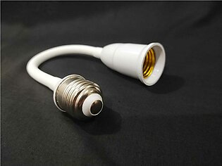 E27 To E27 Flexible Extend Extension Led Light Bulb Lamp Base Holder Screw Socket Adapter Converter ( Short Length)
