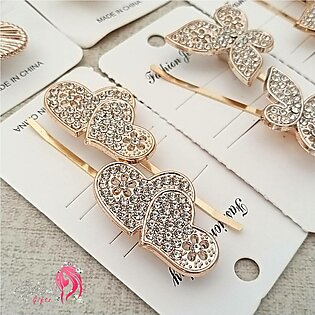 2pcs Pack Golden Baby Girl Hair Pins Infant Girl Hair Clips Hair Accessories