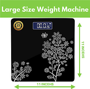 Tempered Glass Electronic Digital Body Weight Scale, Bathroom Scale 180 KG with LCD Display Weight Machine
