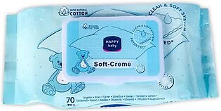Pack Of 12 Soft Creme Baby Wipes (70 Sheets Each)