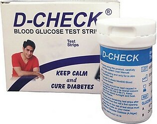 D-check Blood Glucose Monitor Strips-pack Of 50 Strips
