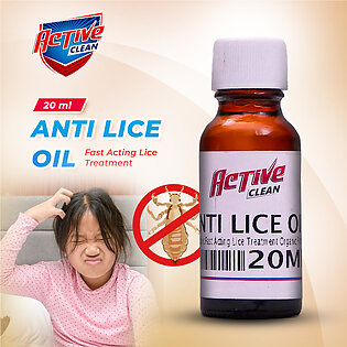 Active Clean Anti Lice Oil-20ml-Kills Super lice After Exposure, Gentle with the Scalp,Lice removal Anti Lice Oil Treatment,Makes ,smooth, shiny, silky and strong Lice FREE hair,Anti Lice anti dandruff oil