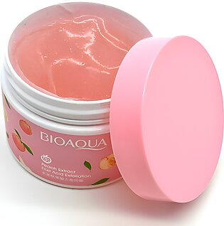 Bioaqua Peach Whitening Brightening Moisturizer Exfoliating Facial Scrub Gel With Peach Extract, Fruit Acid Exfoliating Peeling Cream Gel 140g