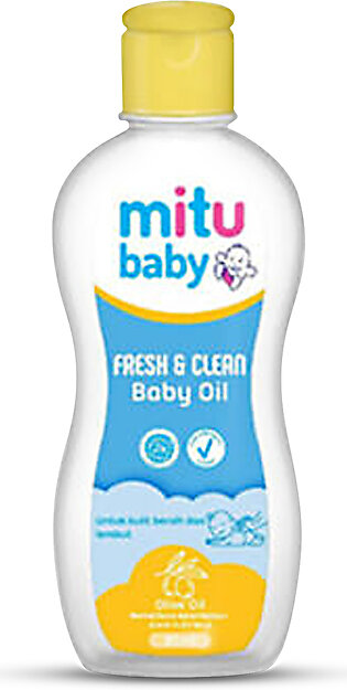 Mitu Baby Fresh And Clean Baby Oil - Natural Olive Oil For Kids - Massage Oil For Kids And New Born Baby (95ml)