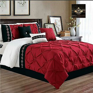 Fancy Embroidered Pintuck Duvet Set 8 Pieces In Cotton Luxuries Look For Your Beautiful Home Décor