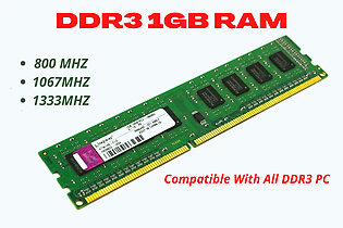 DDR3 1GB Ram for PC | Single Stick of 1GB DDR3|COMPATIBLE WITH ALL DDR3 PC TOWER DESKTOP