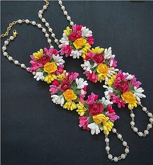 Artificial Flower Jewellery For Mehndi, Flower Jewellery Anklets For Girls
